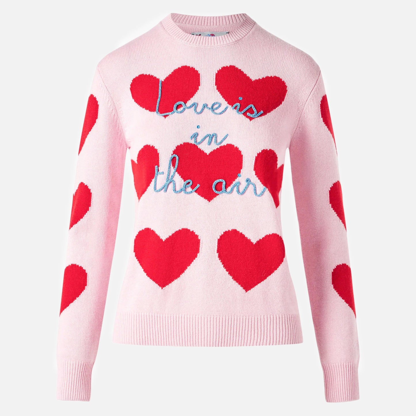 Maglione da donna con stampa cuori