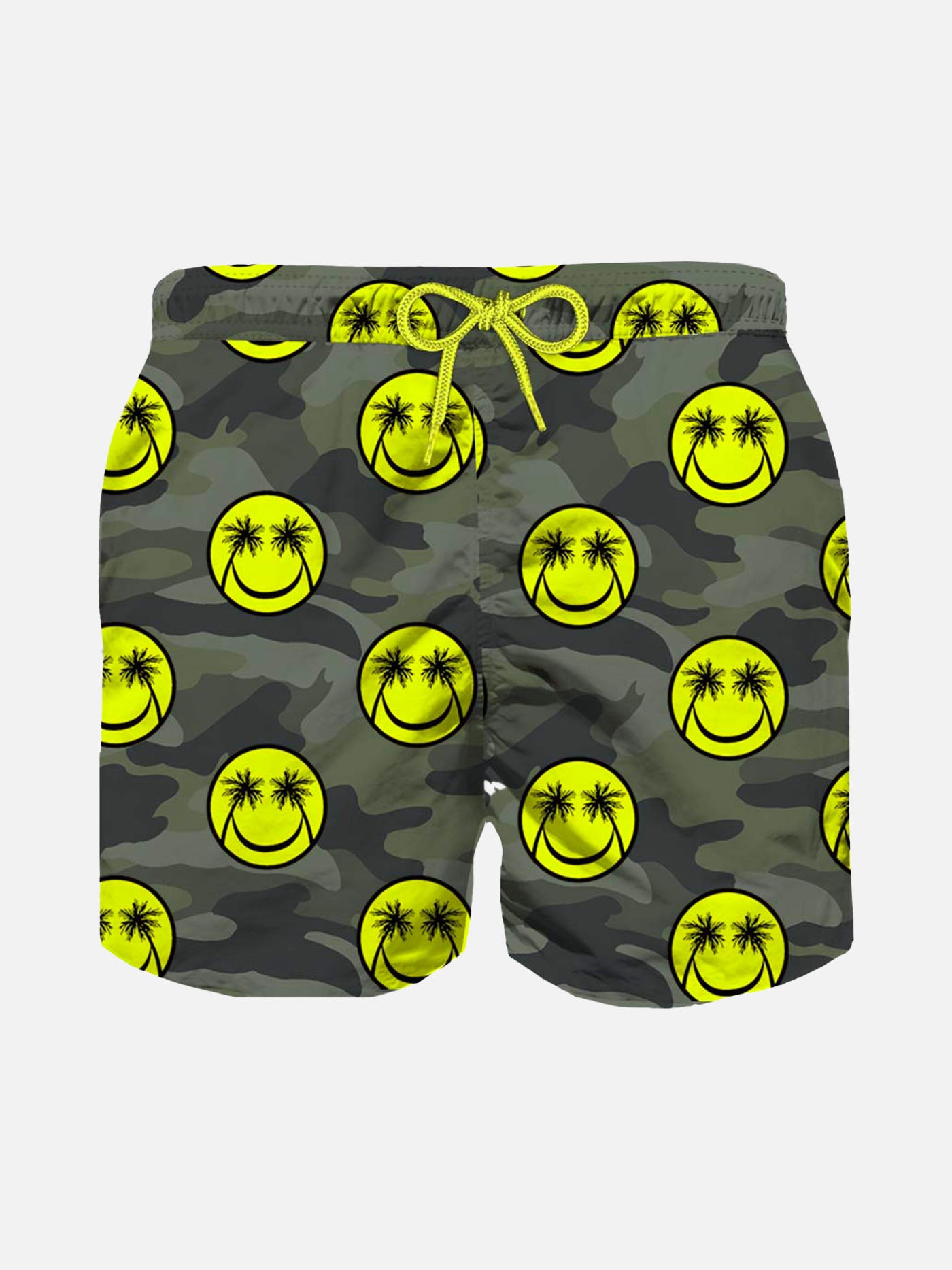 Boy swim shorts with smiley print - Main Image