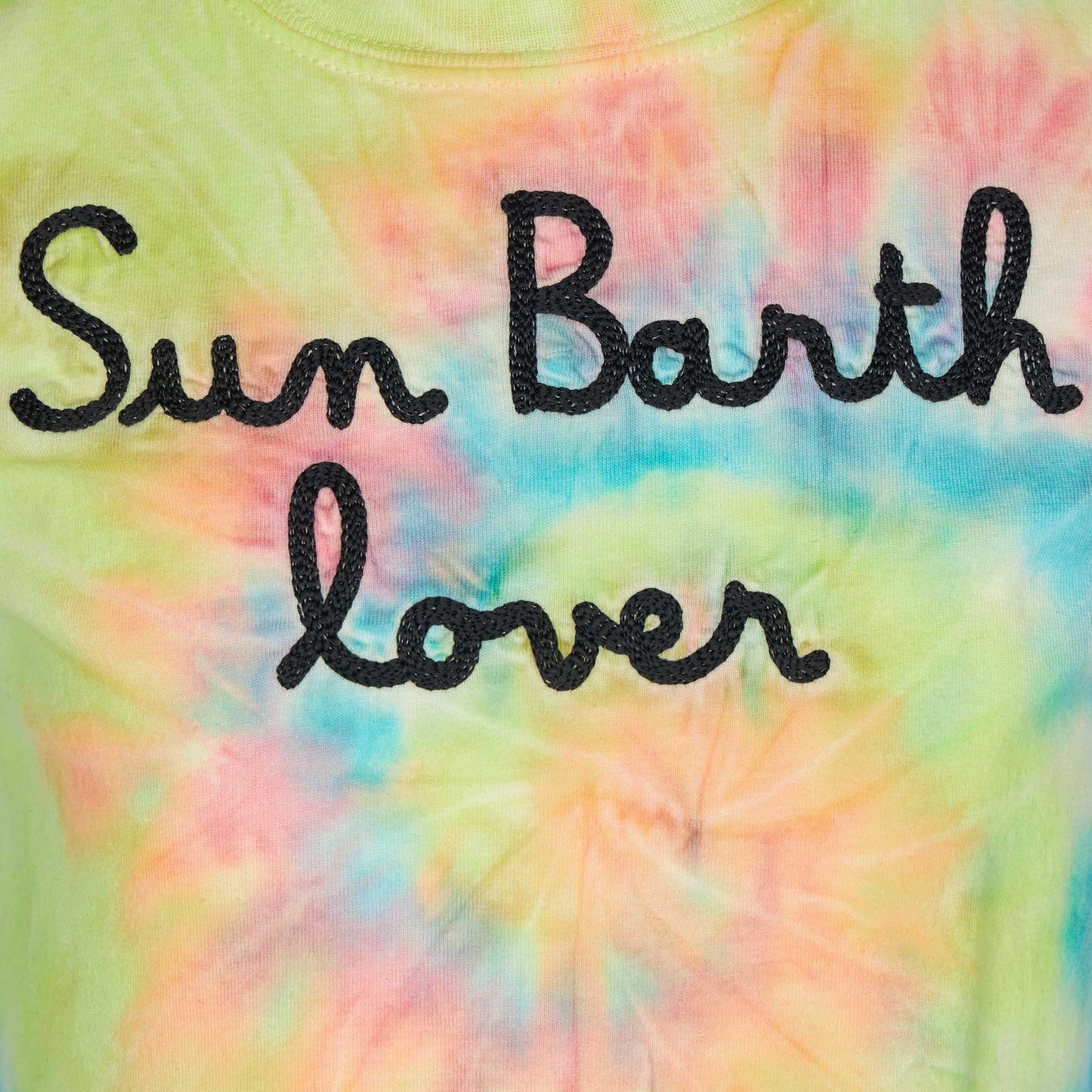 Girl t-shirt with sun Barth lover embroidery - MC2 Saint Barth