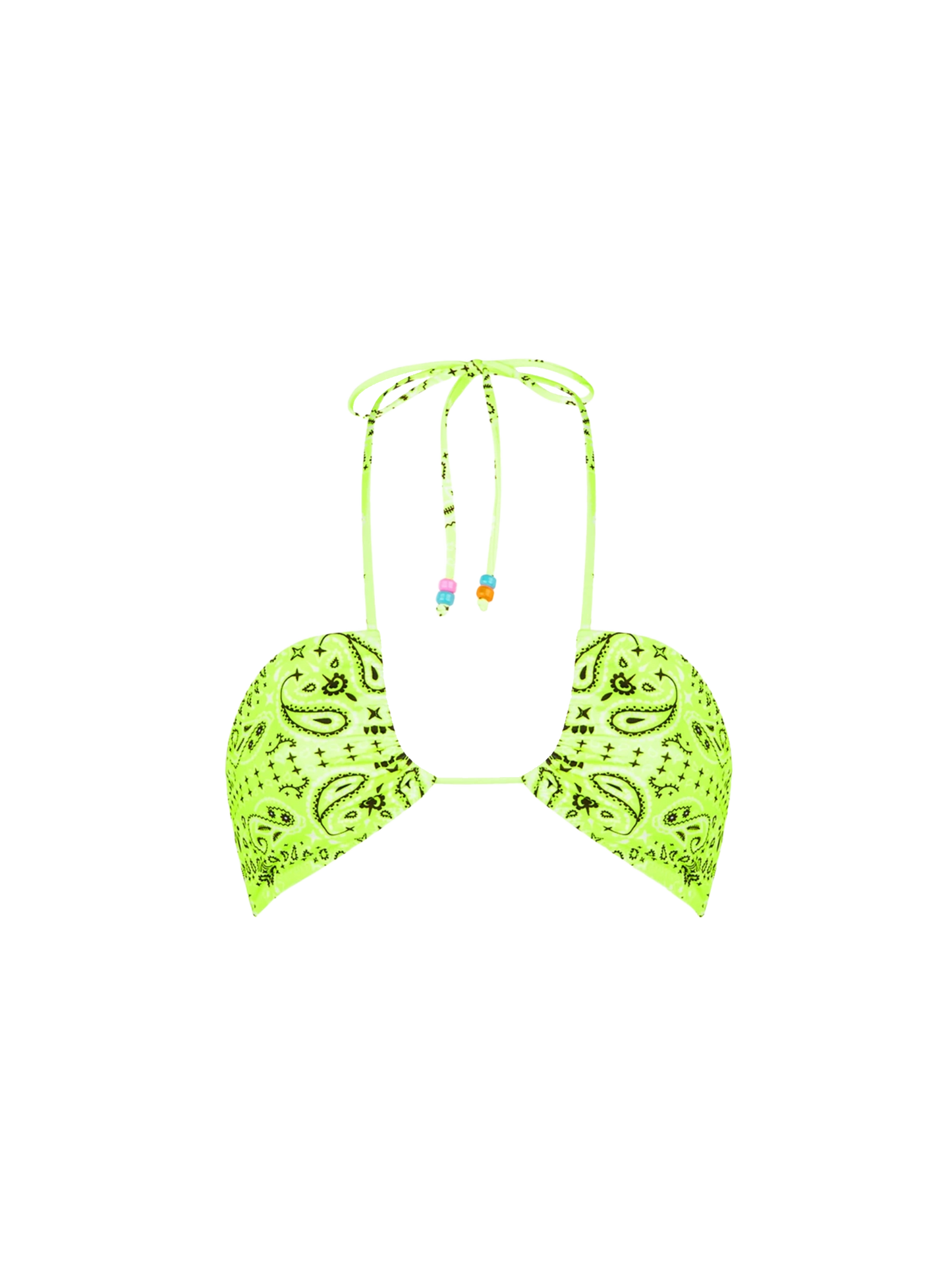 Neongelbes Bandana-Bandeau-Oberteil
