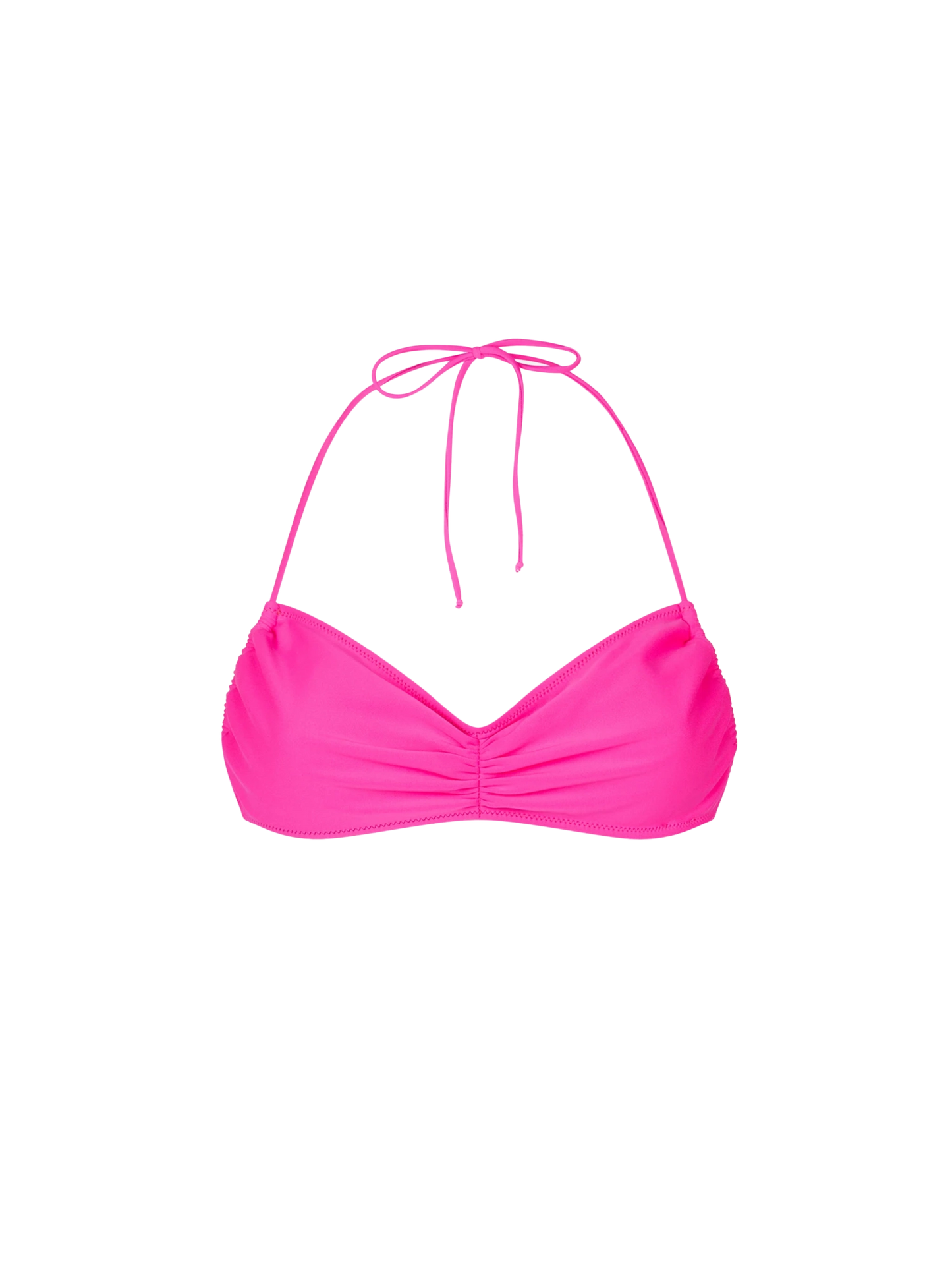Fuchsiafarbener Bandeau-Top-Badeanzug für Damen