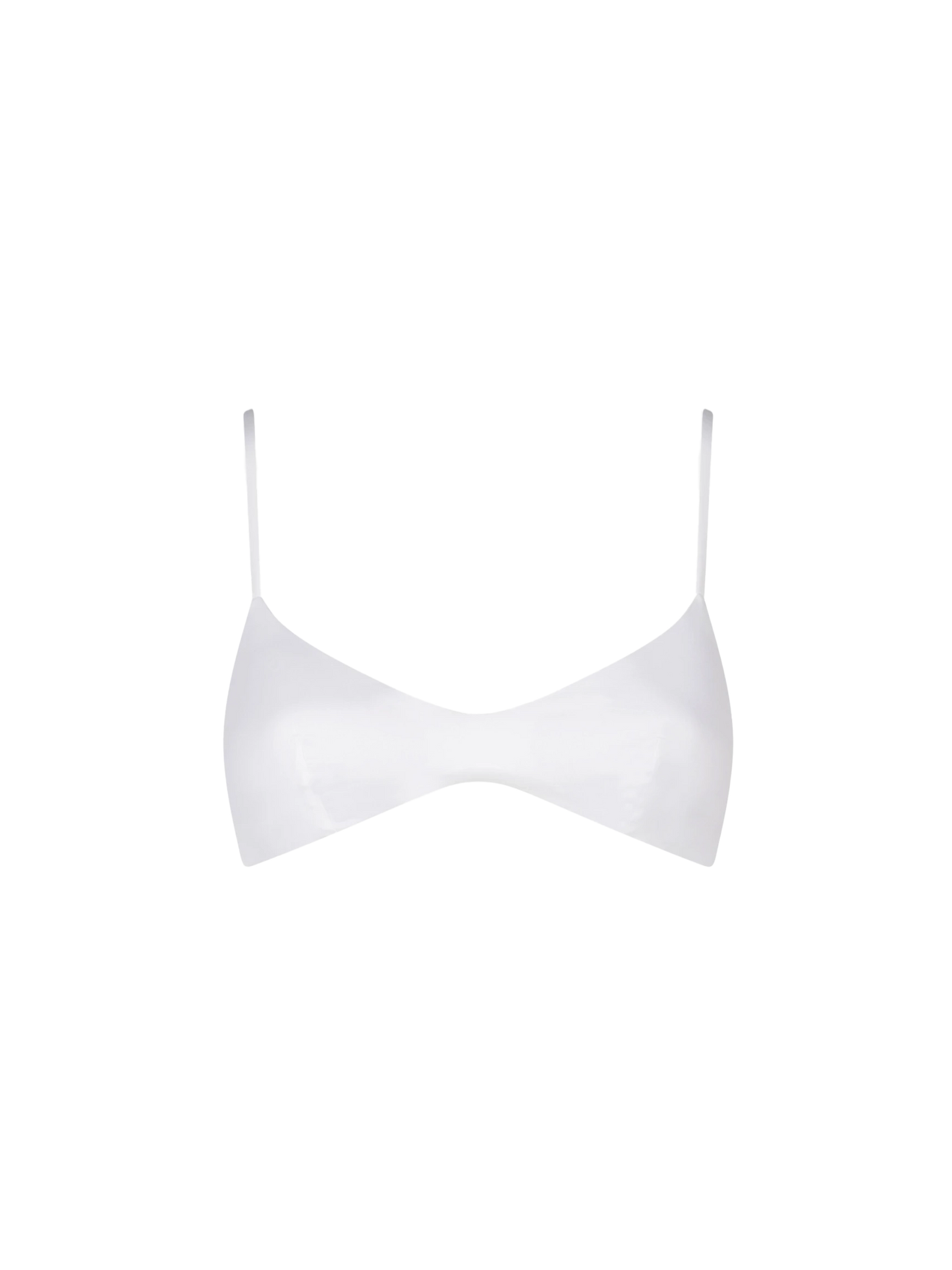Woman white bralette top swimsuit