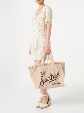 Brown terry Vanity Sponge tote bag - MC2 Saint Barth