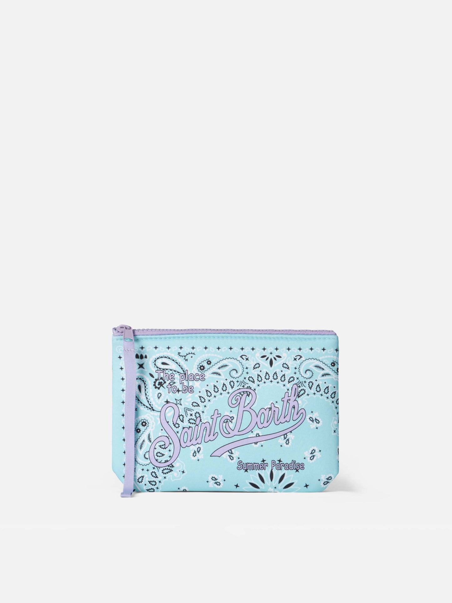 Pochette Aline in scuba verde acqua
