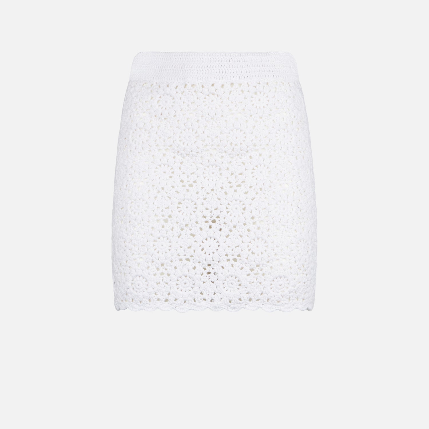 White crochet mini skirt - MC2 Saint Barth