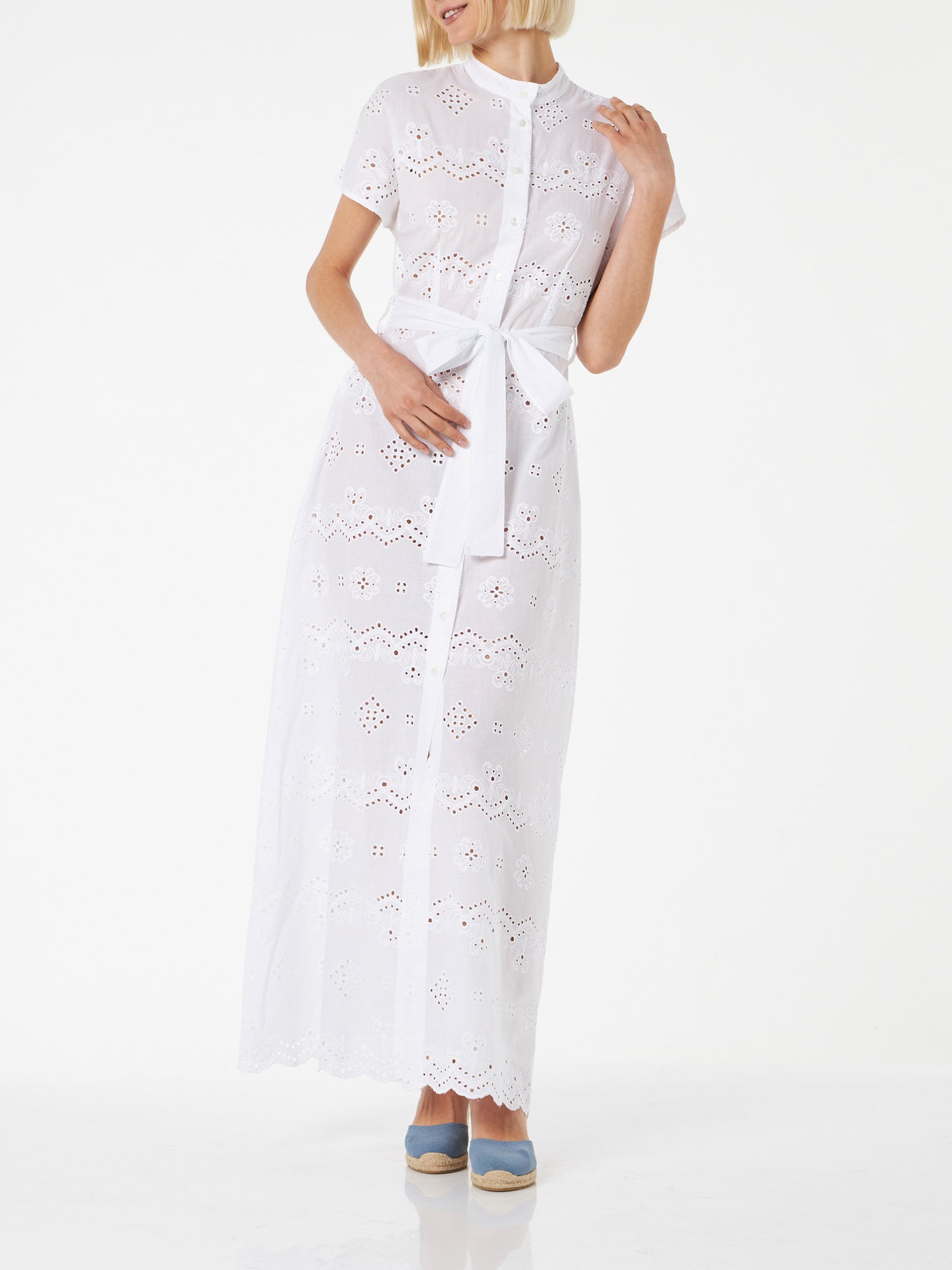 Woman white sangallo dress Keira - MC2 Saint Barth