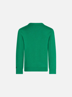 Boy cashmere blend sweater with car print | FIAT 500 SPECIAL EDITION - MC2 Saint Barth