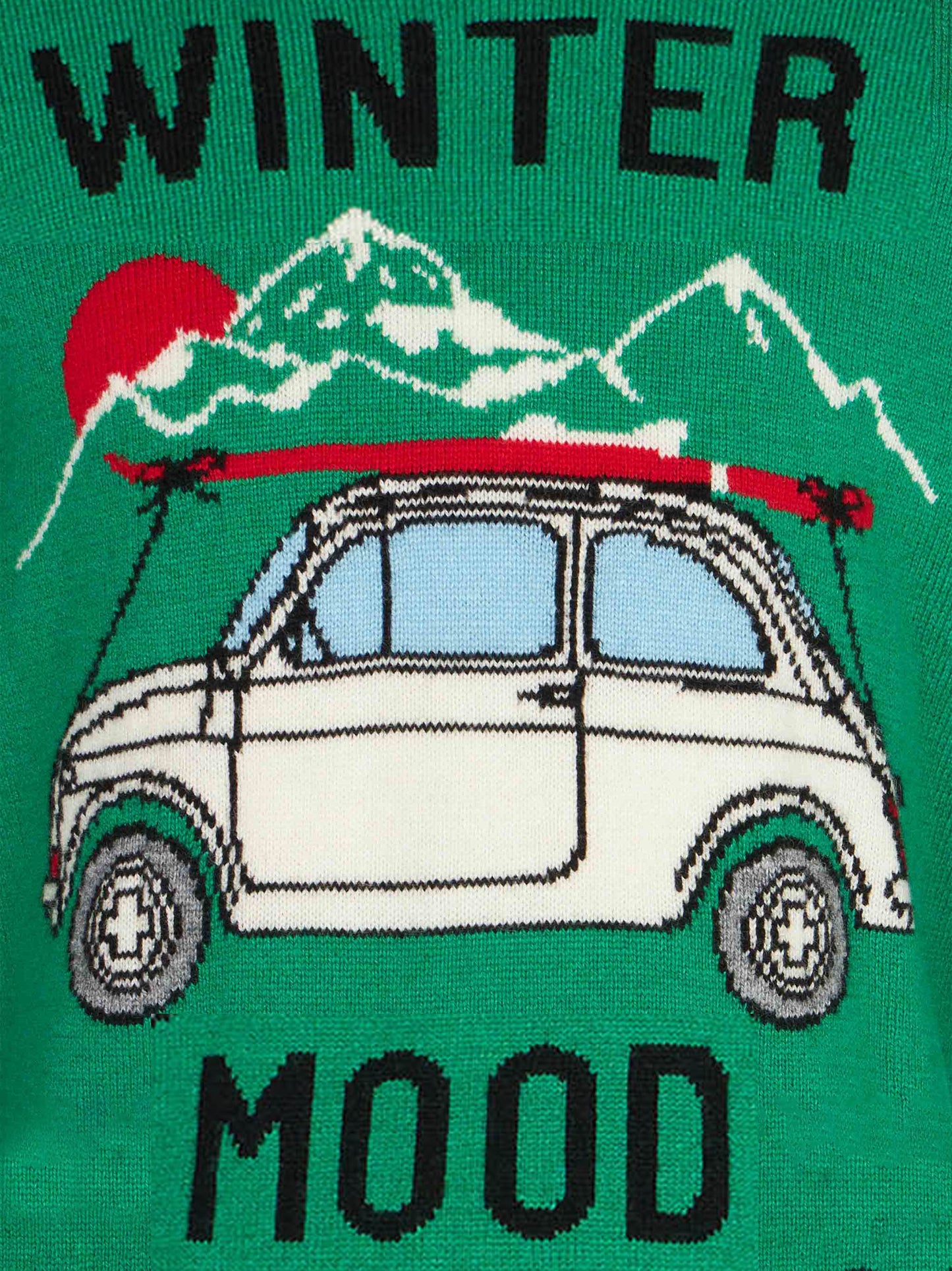 Boy cashmere blend sweater with car print | FIAT 500 SPECIAL EDITION - MC2 Saint Barth