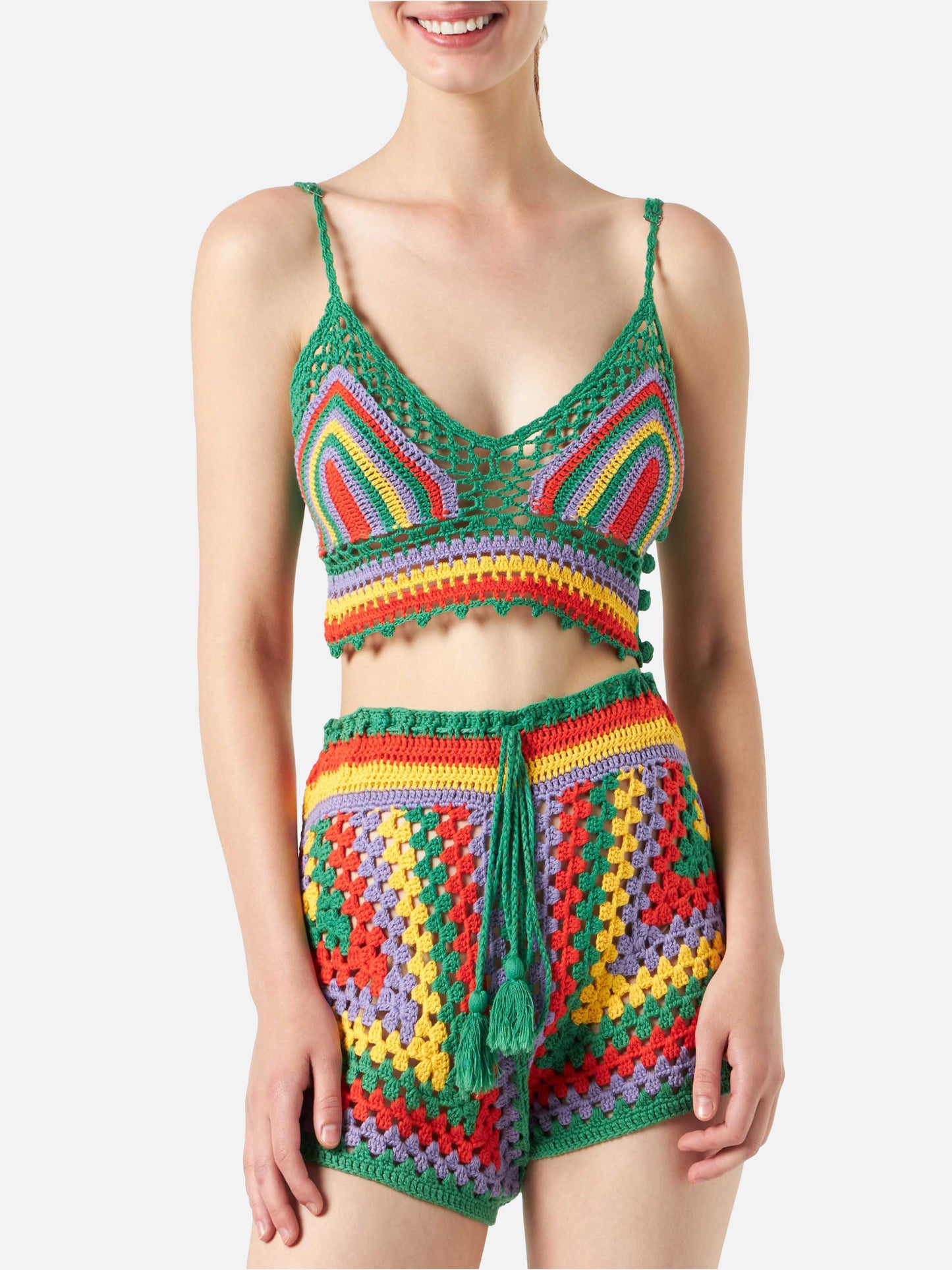 Multicolor crochet top - MC2 Saint Barth