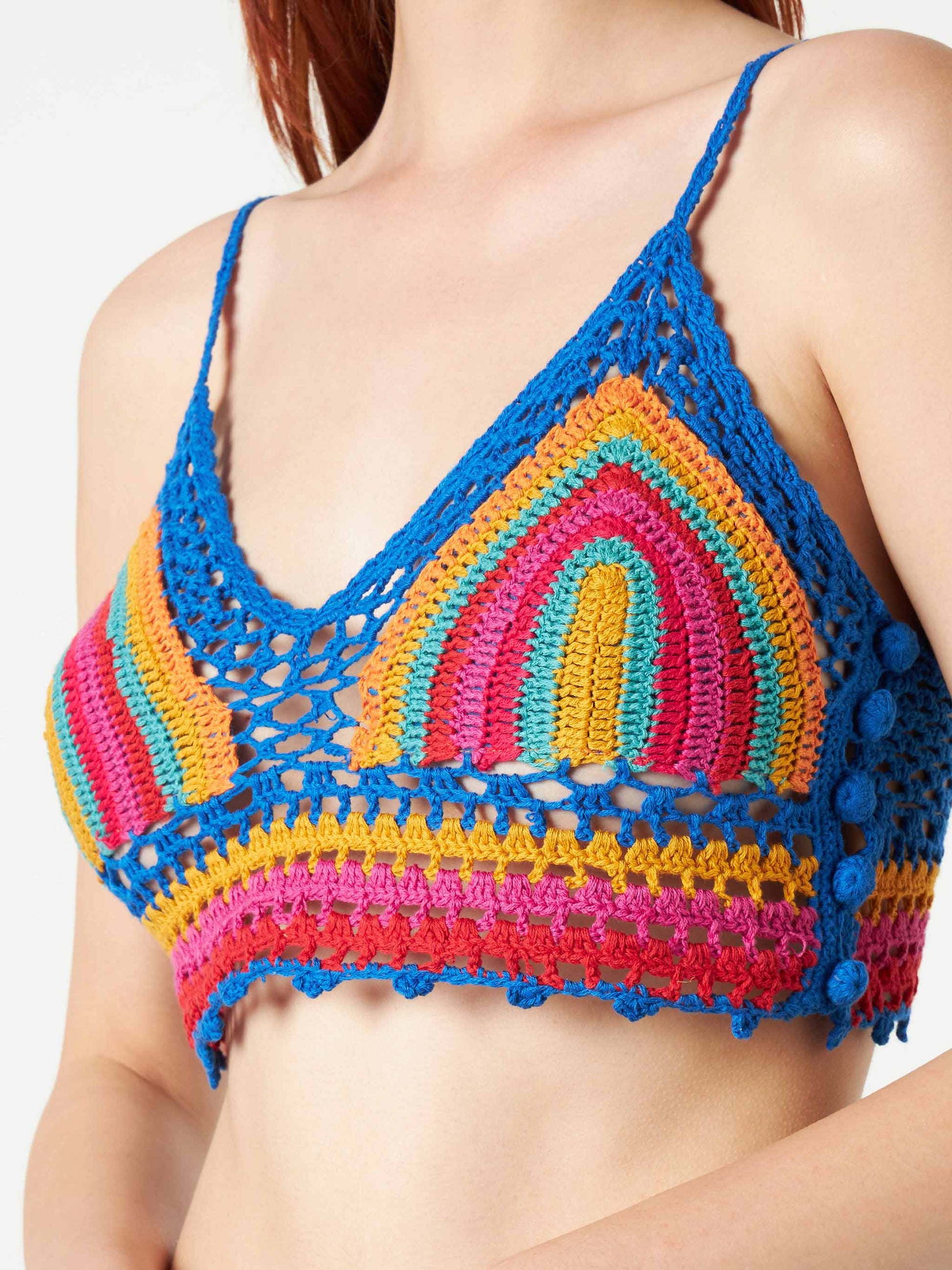 Multicolor crochet top - MC2 Saint Barth