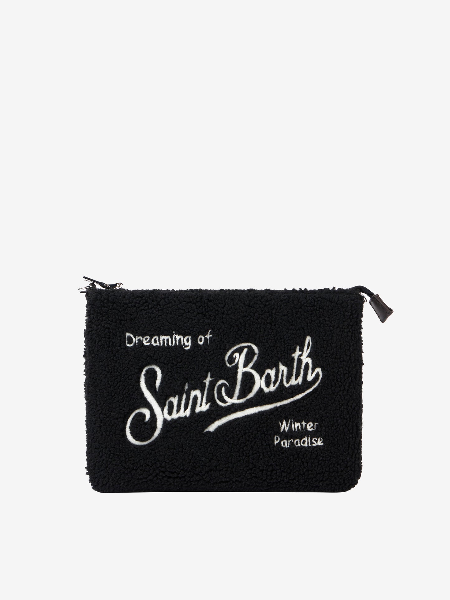 Borsa a tracolla Parisienne in sherpa nera