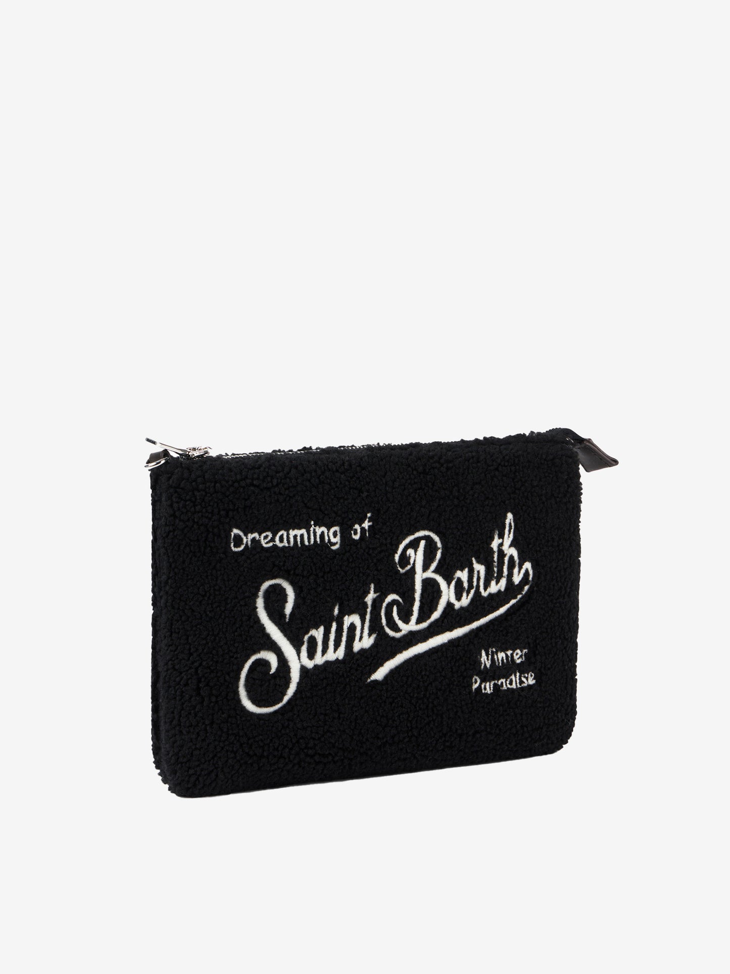 Borsa a tracolla Parisienne in sherpa nera