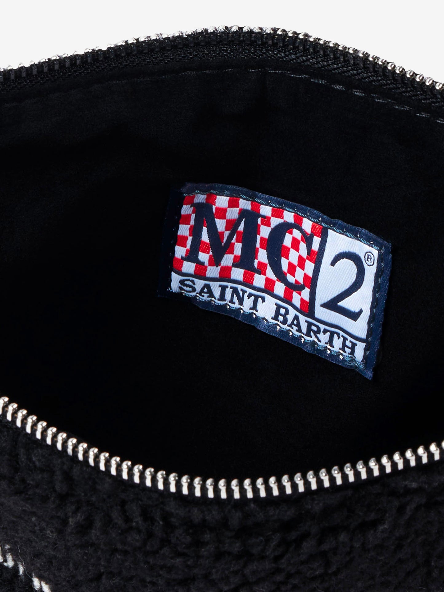 Borsa a tracolla Parisienne in sherpa nera