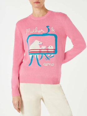 Woman sweater with bears embroidery - MC2 Saint Barth