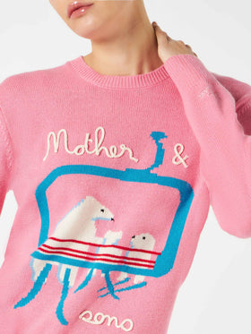 Woman sweater with bears embroidery - MC2 Saint Barth