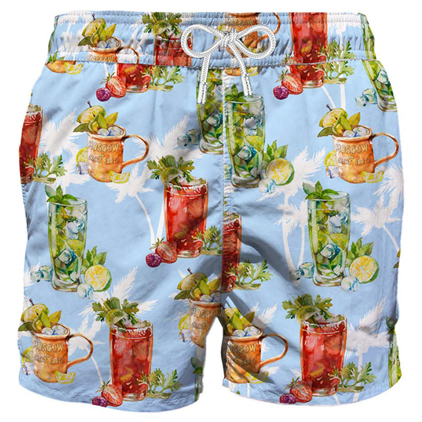 Drink mix mid-lentgth swim shorts