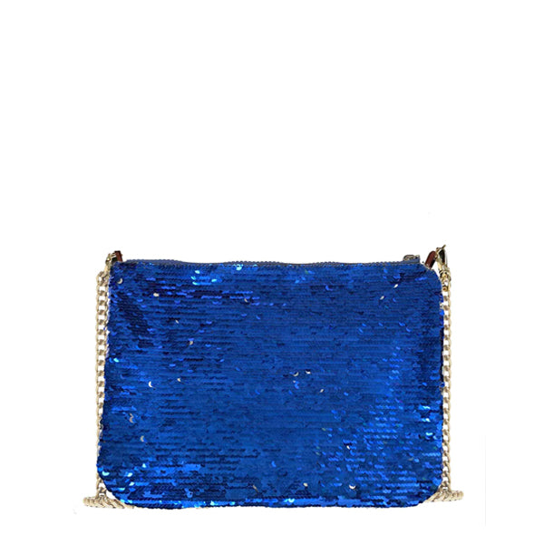 Pouch bag Parisienne bluette sequined pochette with shoulder strap - MC2 Saint Barth