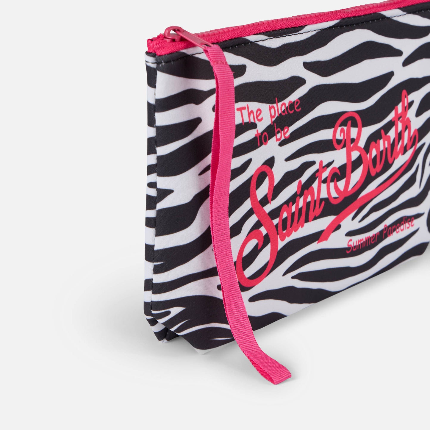 Aline scuba pochette with zebra print