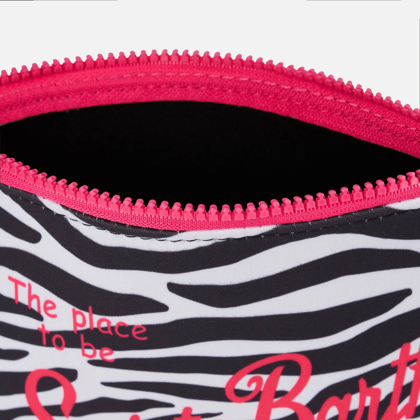 Aline scuba pochette with zebra print
