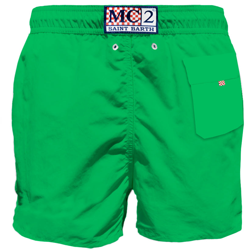 Green man swim shorts with pocket - MC2 Saint Barth