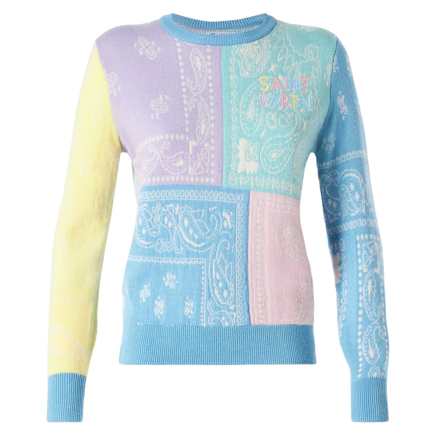 Maglione da donna garzato con stampa bandana