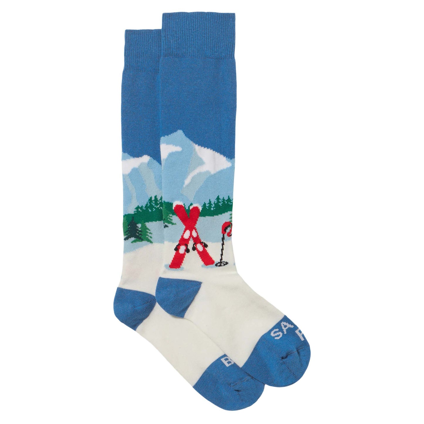 Boy long socks with mountains postcard print - MC2 Saint Barth