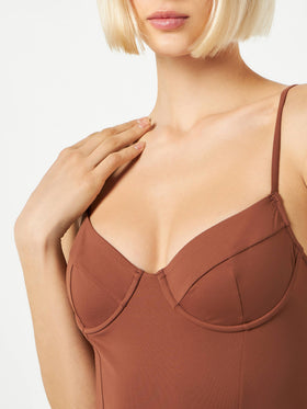 Woman underwired one piece swimsuit - MC2 Saint Barth