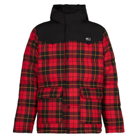 Man hooded down jacket Baxter with tartan print - MC2 Saint Barth