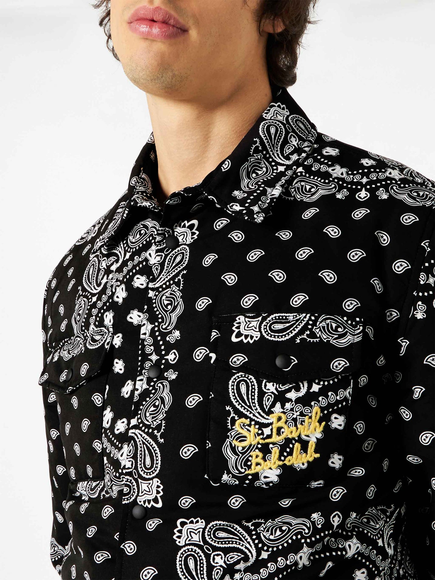 Overshirt Chalet with pocket and St. Barth Bob Club embroidery - MC2 Saint Barth