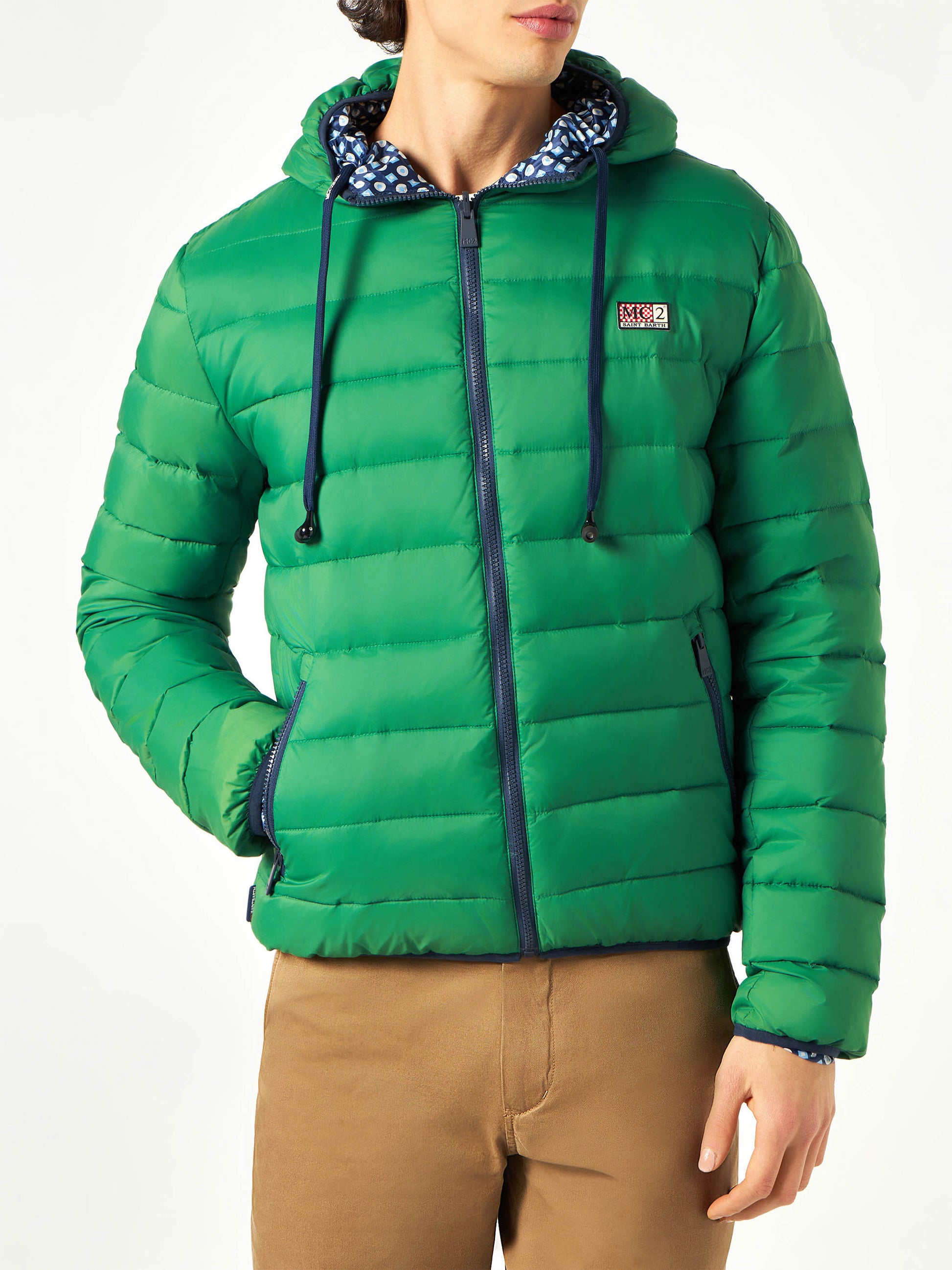 Man double face green down jacket Courchevel - MC2 Saint Barth