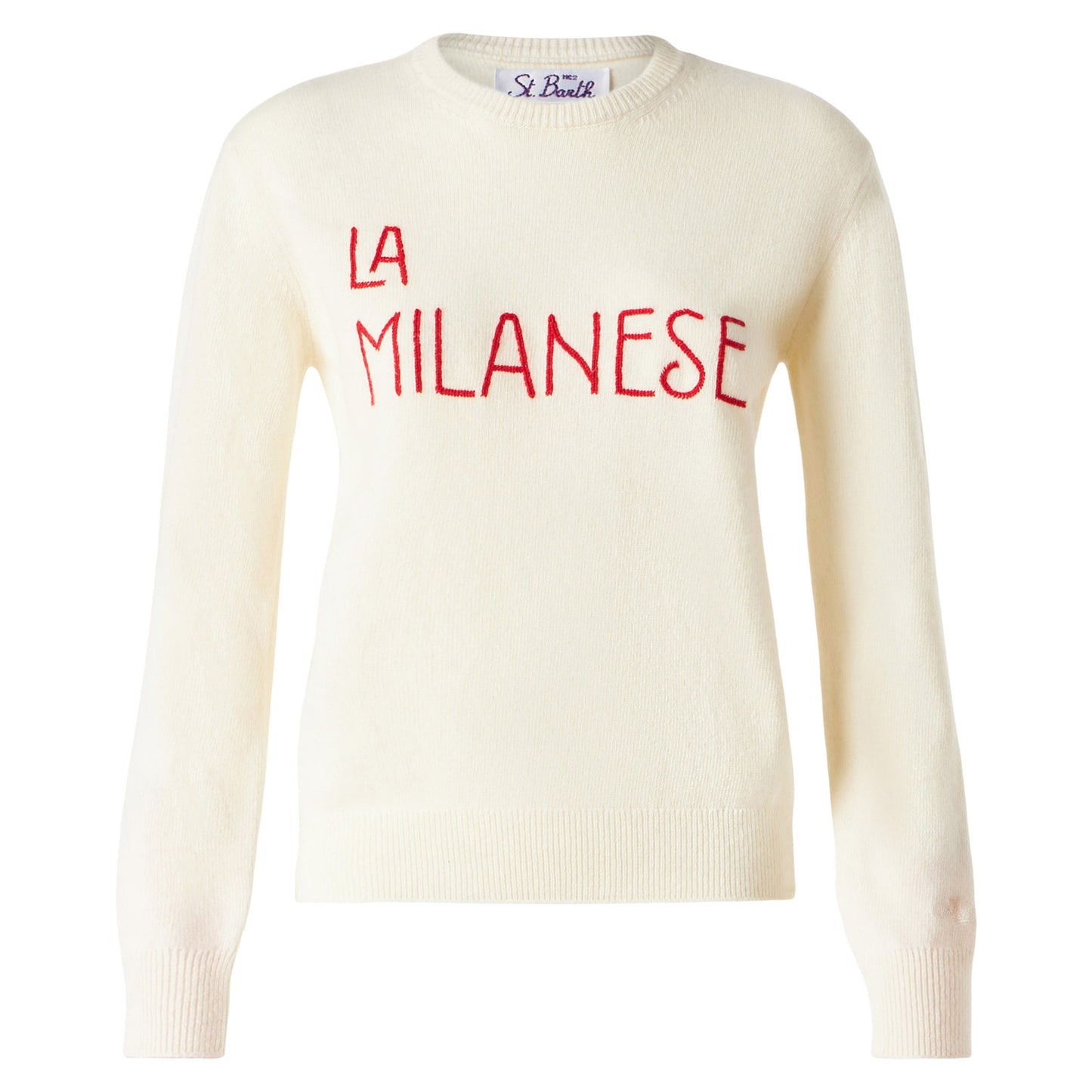 Woman sweater with La Milanese embroidery | Michela Proietti Co-Lab - MC2 Saint Barth
