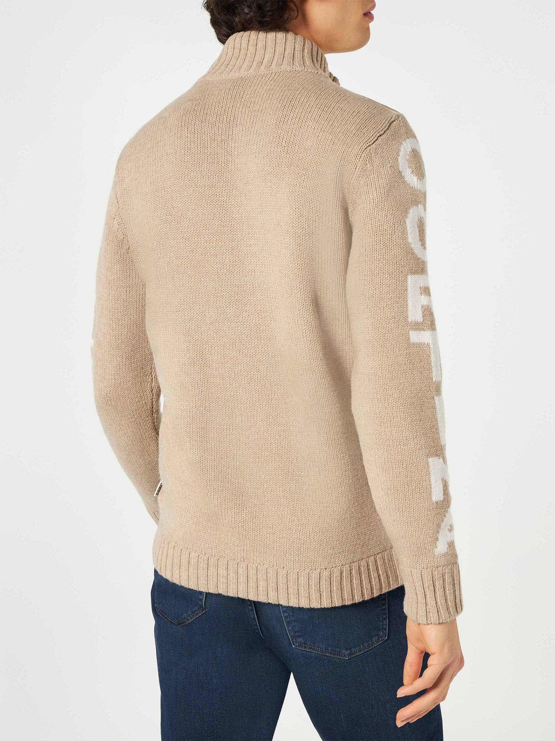 Man beige padded jacket - MC2 Saint Barth