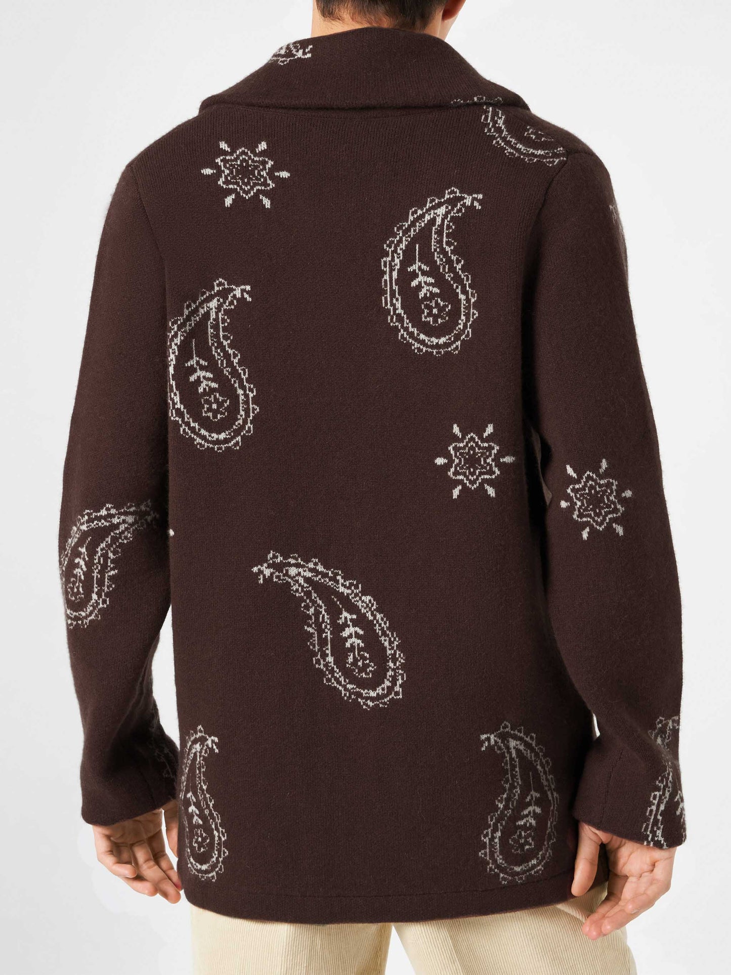 Man knit jacket with Paisley print - MC2 Saint Barth
