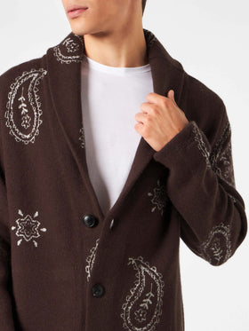 Man knit jacket with Paisley print - MC2 Saint Barth