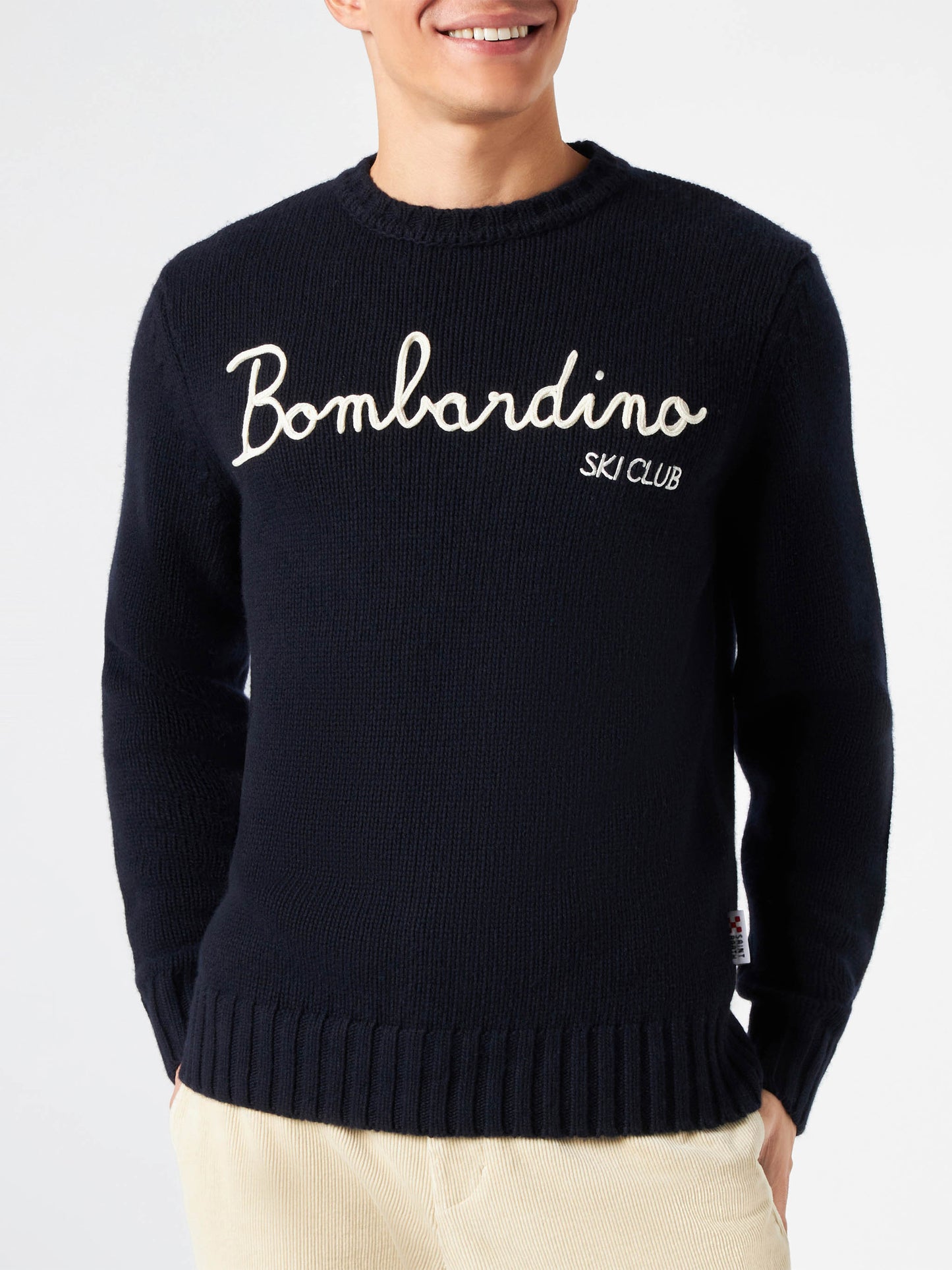 Blended cashmere sweater Bombardino ski club embroidery - MC2 Saint Barth