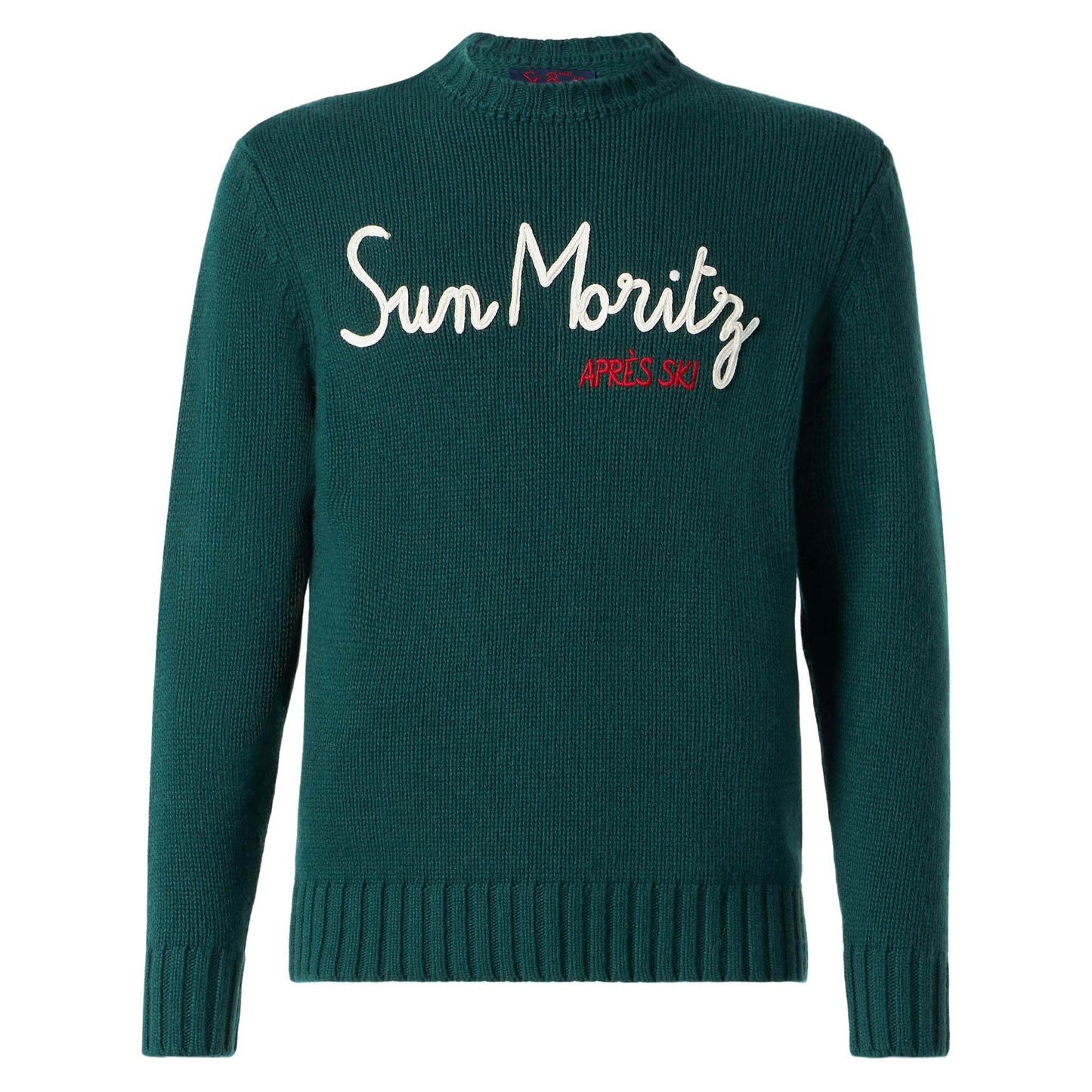 Man blended cashmere sweater with Sun Moritz embroidery - MC2 Saint Barth