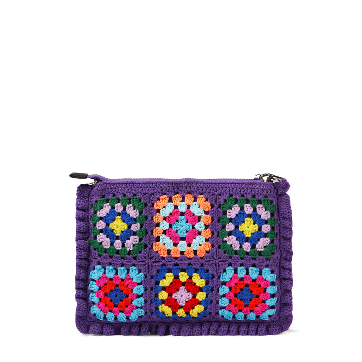 Parisienne violet crochet crossbody pouch bag - MC2 Saint Barth