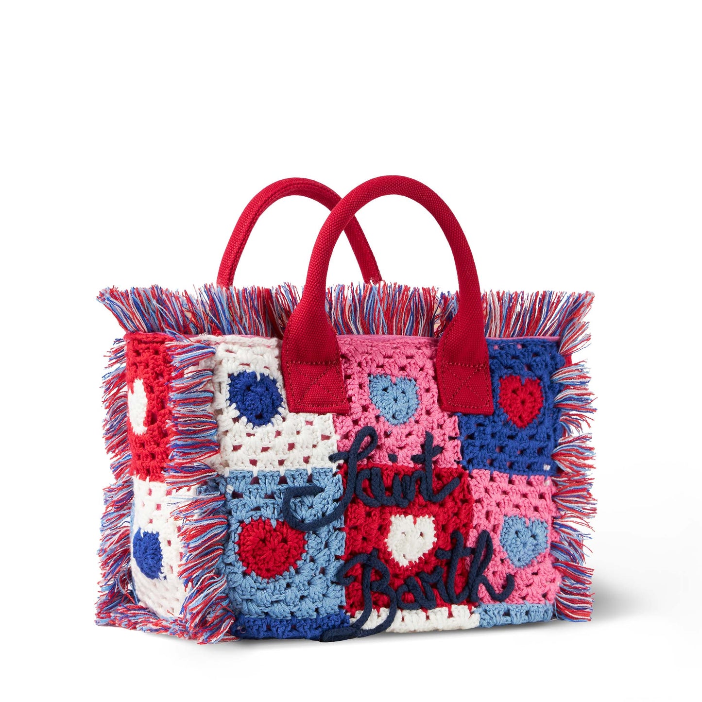 Colette handbag with crochet heart patches - MC2 Saint Barth