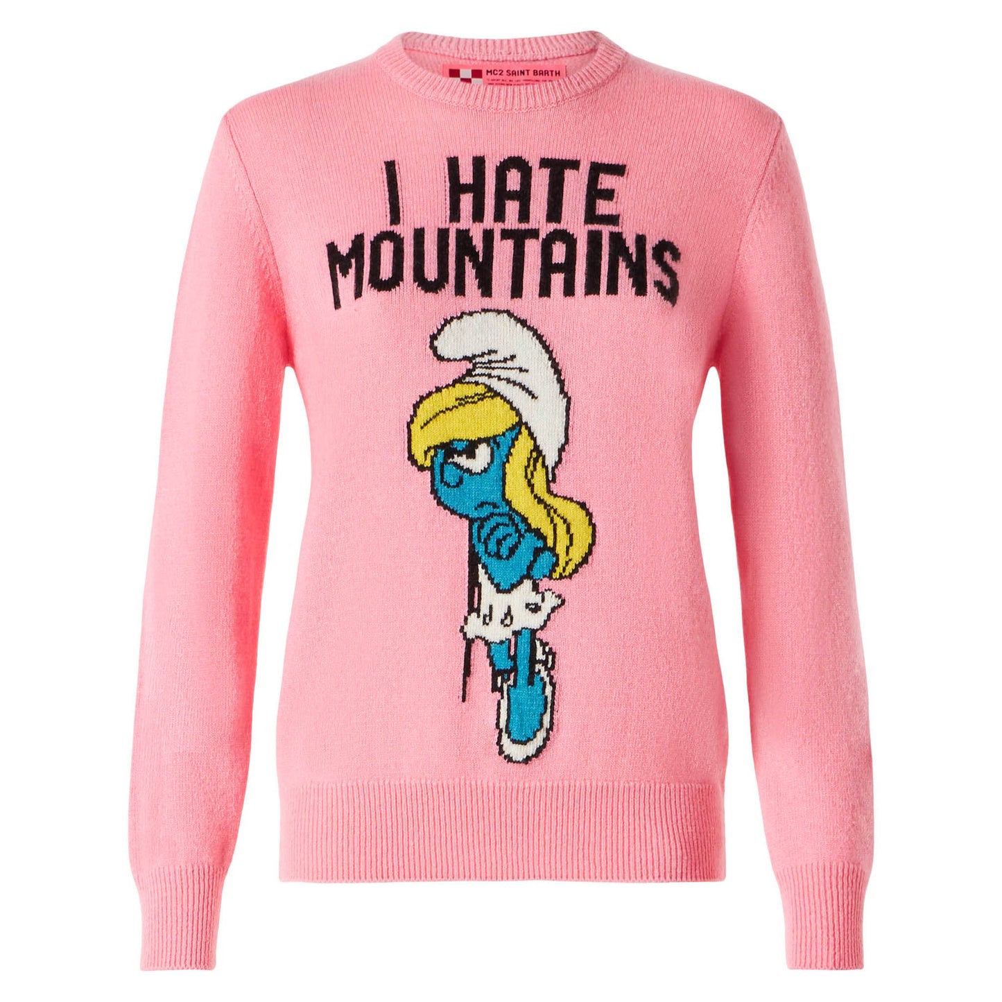 Maglia donna rosa odio le montagne Puffetta | ©PEYO EDIZIONE SPECIALE