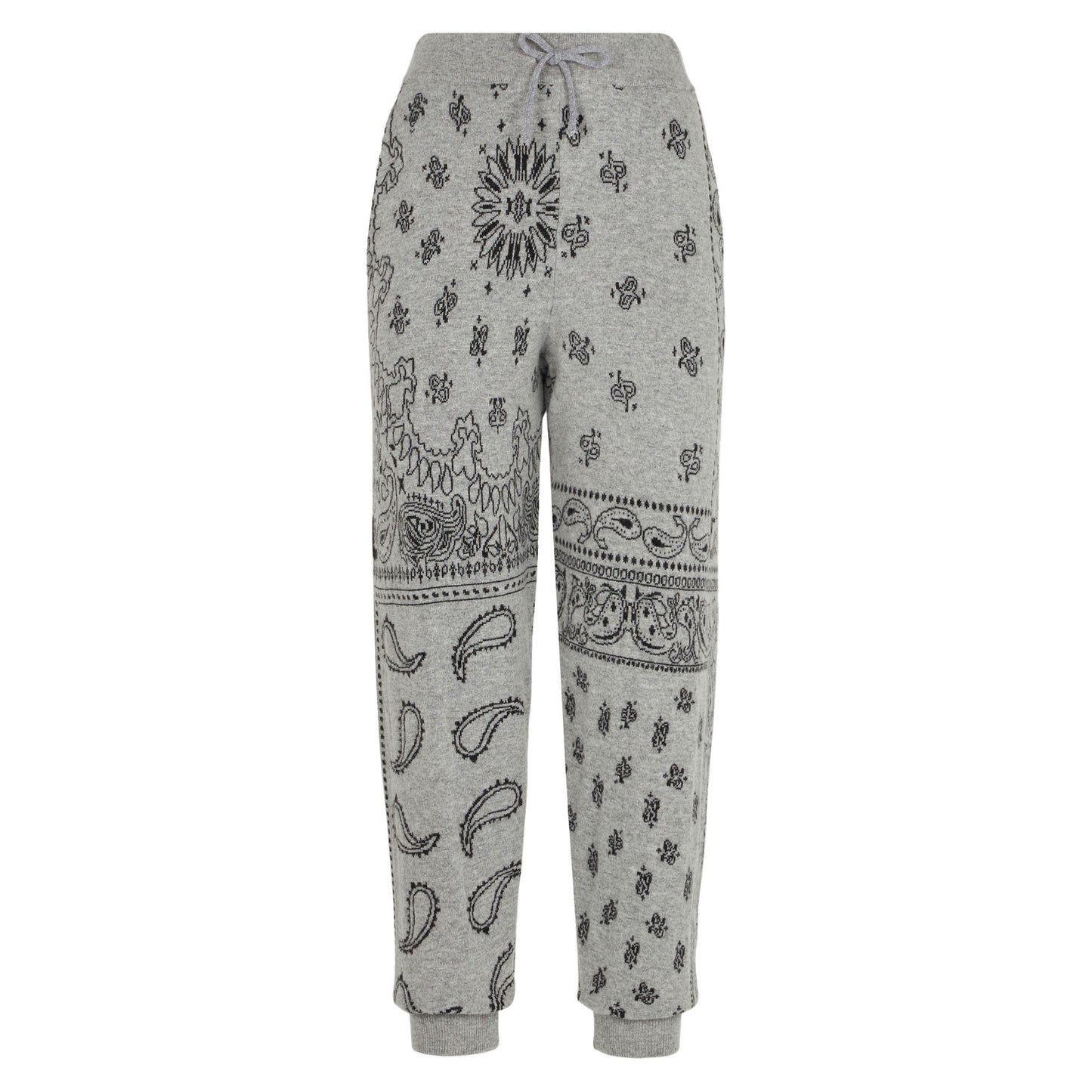 Woman lightweight knit sweatpants with grey bandanna print - MC2 Saint Barth