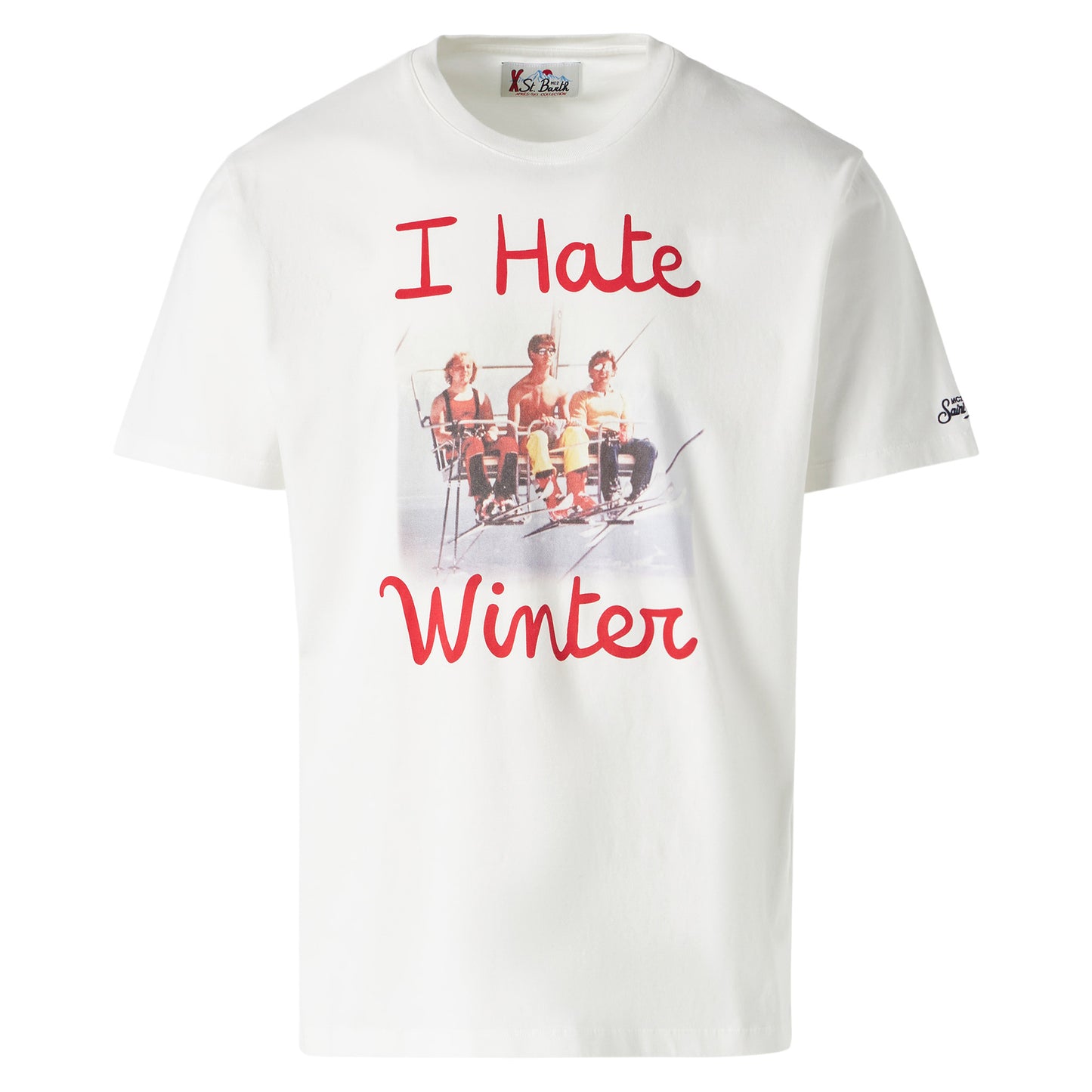 Man white t-shit with "I hate winter" print - MC2 Saint Barth