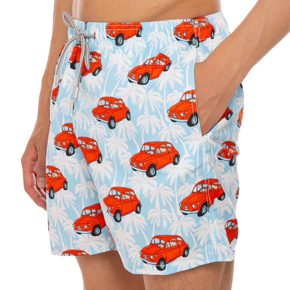 Man swim shorts with Fiat 500 car print | |FIAT© 500 Special Edition - MC2 Saint Barth
