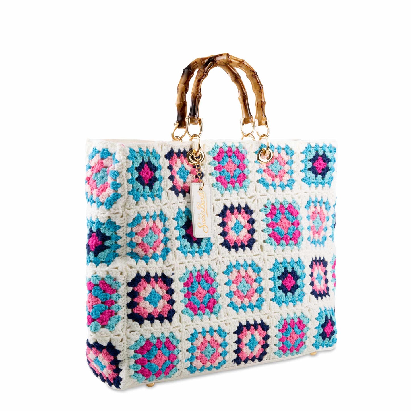 Handmade tiles crochet bag Victoria - MC2 Saint Barth