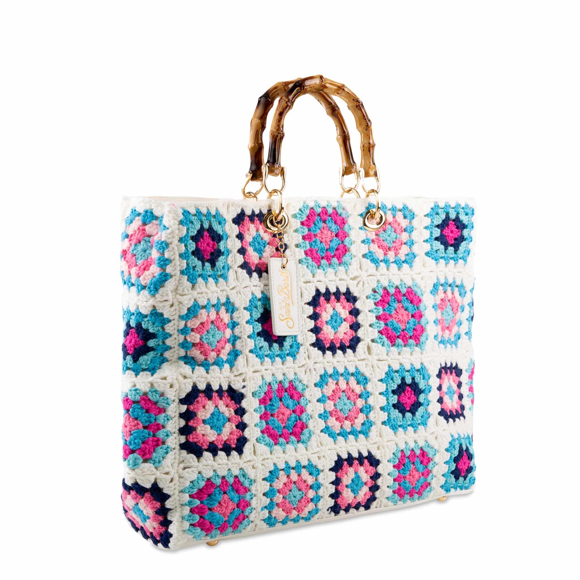 Handmade tiles crochet bag Victoria - MC2 Saint Barth