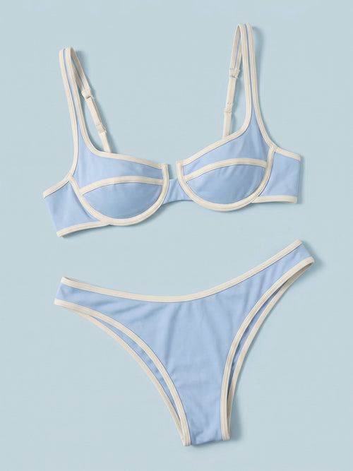 Contrasting Bikini Swimsuits