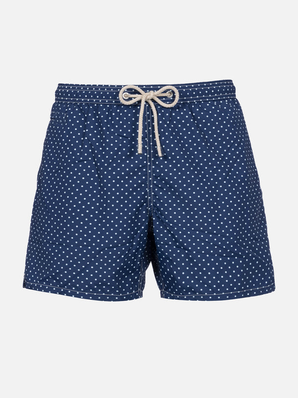 Badeshorts für Jungen aus leichtem Stoff von Jean Lighting mit Polka-Dots-Print