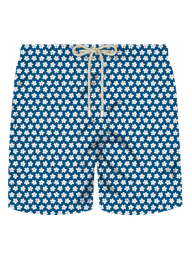 Comfort Light stretch swim shorts with tie print - MC2 Saint Barth