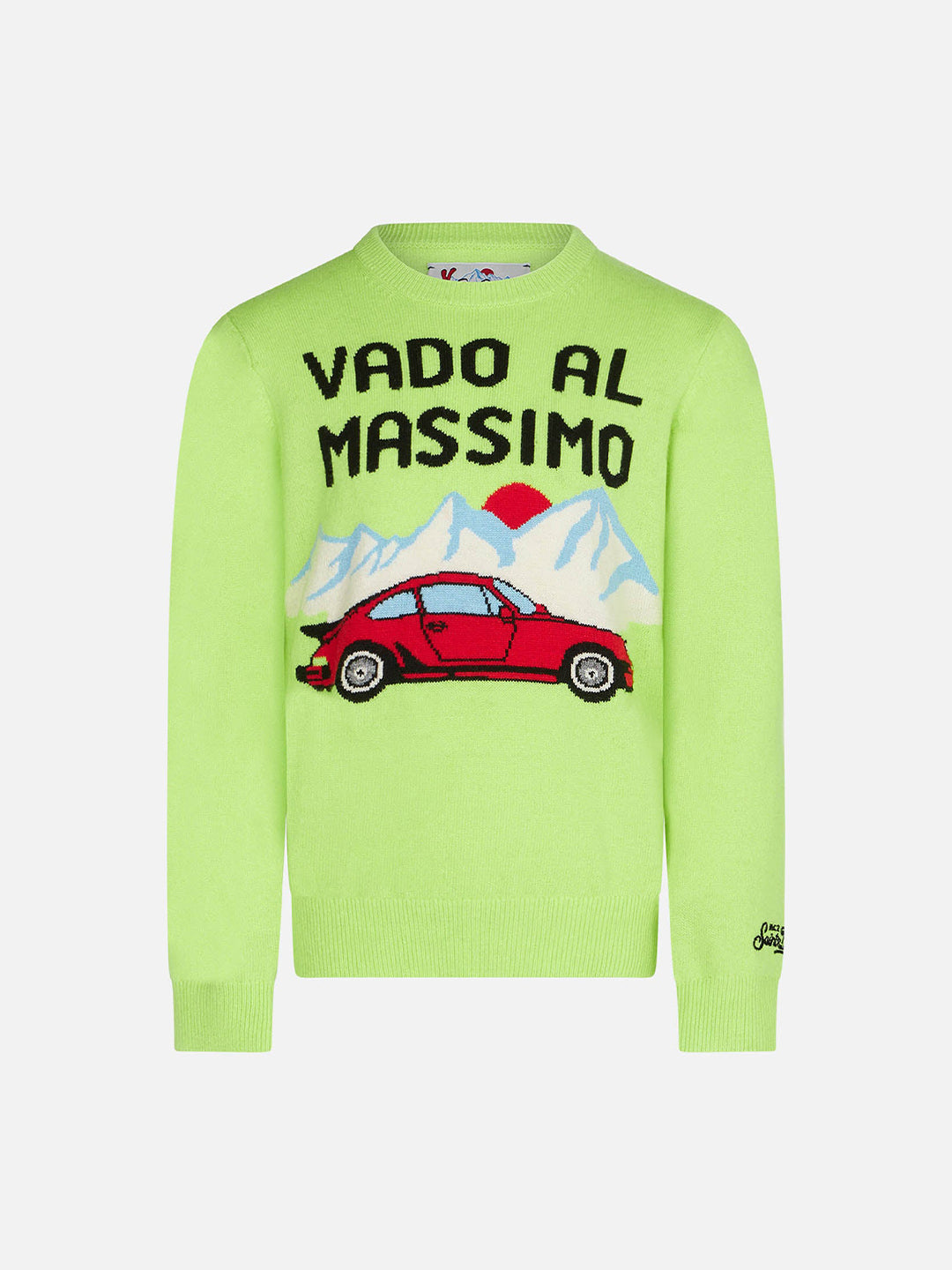Maglione da bambino girocollo con stampa montagne