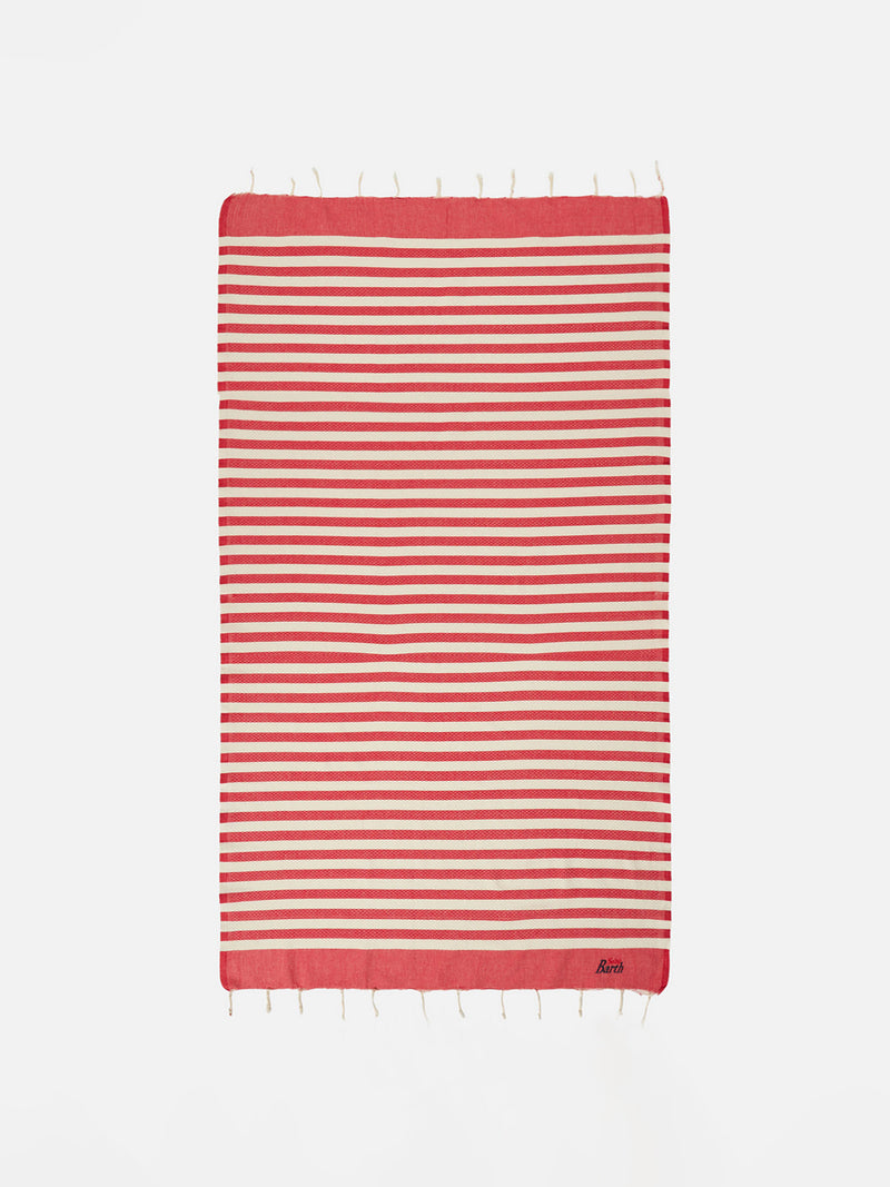 Fouta classico a nido d'ape con righe