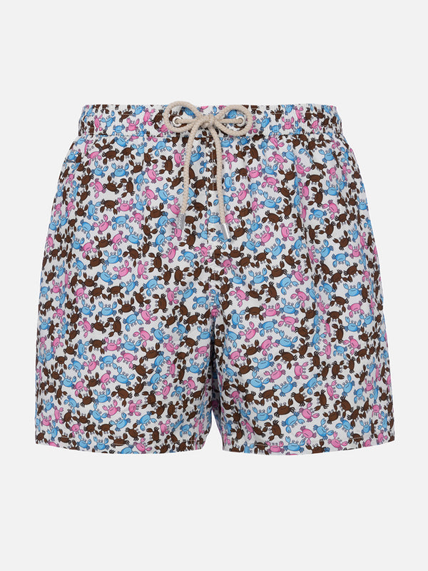 Herren-Badeshorts aus leichtem Stoff Lighting Micro Fantasy mit Krabben-Print